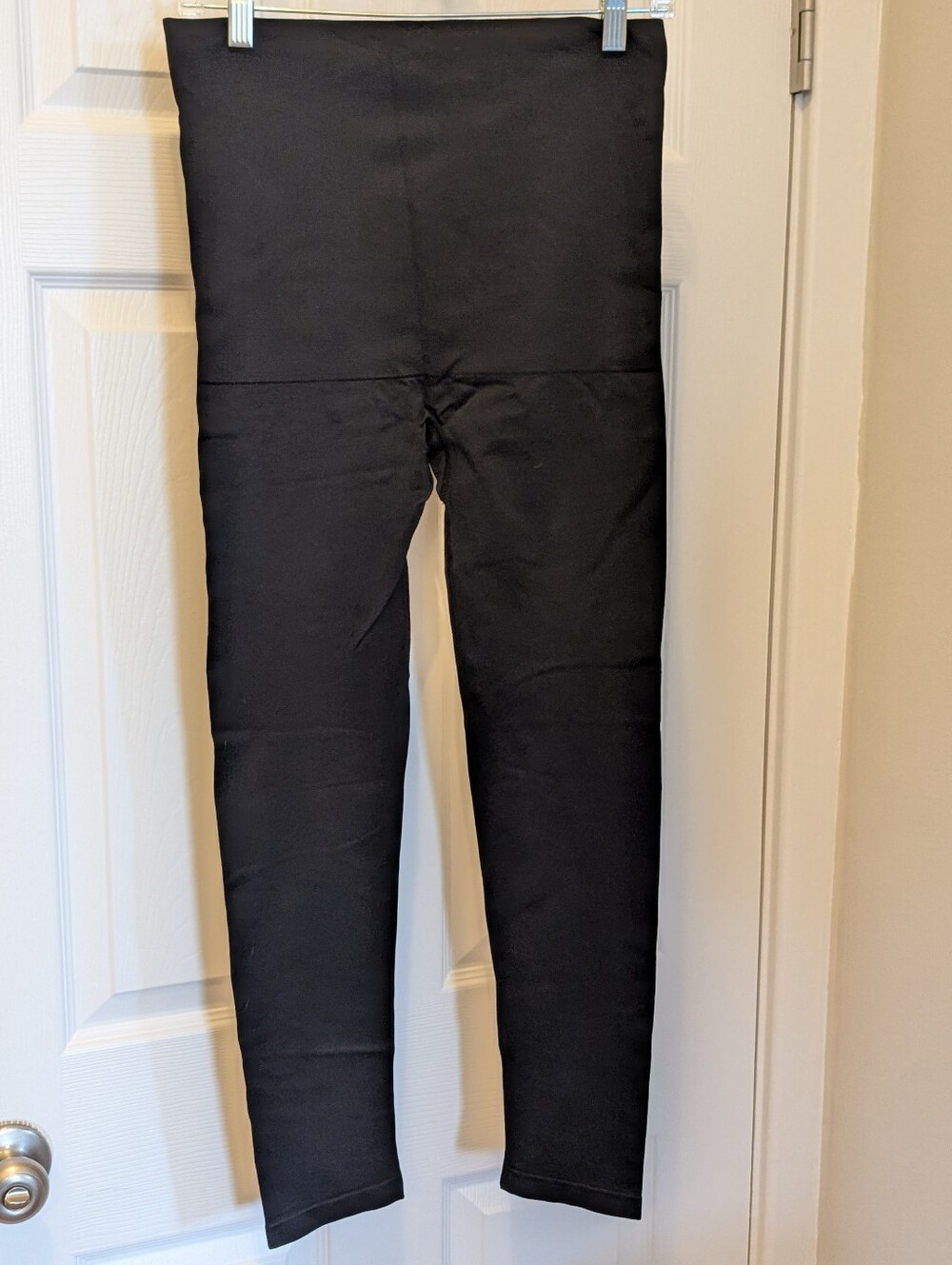 Black High Waist‎ Shapewear Leggings XL Tummy Control Compression Stretch...